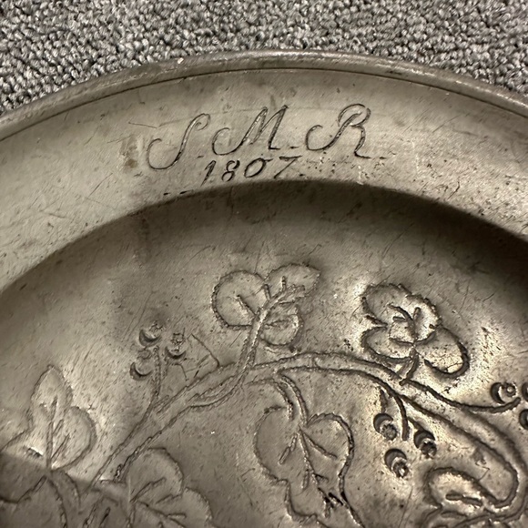 1807 Pewter dish Plate - Picture 3 of 9